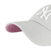 Picture of '47 New York Yankees Ballpark Clean Up Dad Hat Baseball Cap - Gray, Light Grey, White, Pink