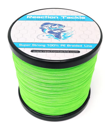 Picture of Reaction Tackle Braided Fishing Line Hi Vis Green 25LB 500yd