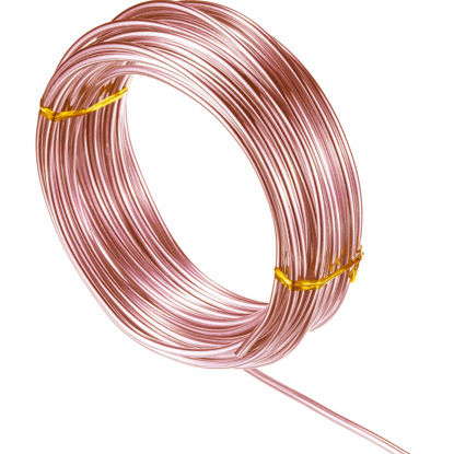 Picture of 32.8 Feet Aluminum Wire, Bendable Metal Craft Wire for Making Dolls Skeleton DIY Crafts (Copper, 3 mm Thickness)