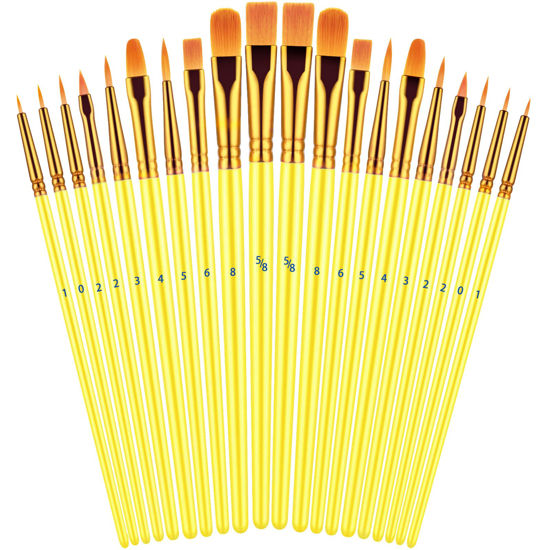 Paint Brushes Set, 2pack 20 Pcs Paint Brushes For Acrylic Painting, Oil  Watercolor Acrylic Paint Brush, Artist Paintbrushes For Body Face Rock  Canvas