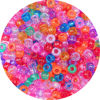 Picture of 1000 Pony Beads, Beads, 6x9 mm Large Beads, Hair Beads, Beads for Hair Braids, Glitter Beads, (Pink Dream Color, Medium Pack)