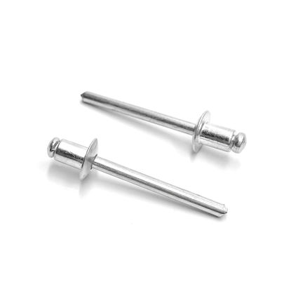 Picture of ISPINNER 100pcs 3/16" x 1/4" Aluminum Blind Rivets, 4.8 x 6mm Pop Rivets, Pack of 100 (Silver)