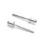 Picture of ISPINNER 100pcs 3/16" x 1/4" Aluminum Blind Rivets, 4.8 x 6mm Pop Rivets, Pack of 100 (Silver)