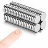 Picture of MEALOS Magnets - 80 Refrigerator Magnets Small Round Magnets for Crafts - 8mmx2mm Magnets for Miniatures Small Models or Paper Crafts - Come with a Storage Case