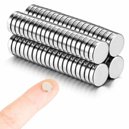 Picture of MEALOS Magnets - 80 Refrigerator Magnets Small Round Magnets for Crafts - 8mmx2mm Magnets for Miniatures Small Models or Paper Crafts - Come with a Storage Case