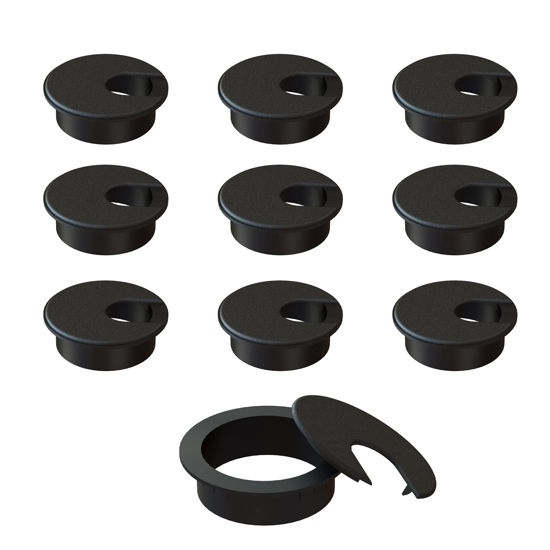 GetUSCart- MAHDPRO Desk Grommet 2 Inch (50 mm) Pack of 10 - Black ABS ...