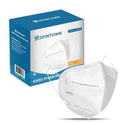 Picture of Jointown KN95 Face Mask White with Earloop Box of 20