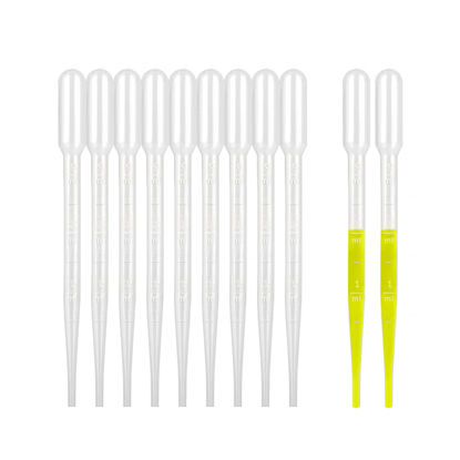 Picture of 3ml Disposable Plastic Transfer Pipettes, Calibrated Dropper Suitable for Science Laboratory, DIY Art (15)