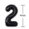 Picture of 25 Number Balloons Black Big Giant Jumbo Number 25 Foil Mylar Balloons for 25th Birthday Party Supplies 25 Anniversary Events Decorations