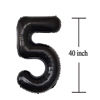 Picture of 25 Number Balloons Black Big Giant Jumbo Number 25 Foil Mylar Balloons for 25th Birthday Party Supplies 25 Anniversary Events Decorations