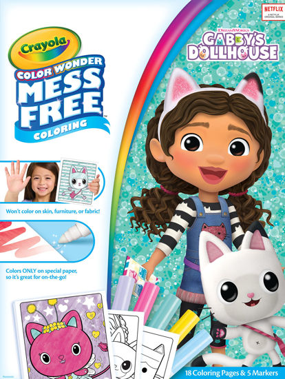GetUSCart- Crayola Gabbys Dollhouse Color Wonder, 18 Mess Free Coloring