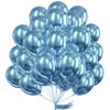 Picture of PartyWoo Metallic Blue Balloons, 50 pcs 12 Inch Metallic Light Blue Balloons, Blue Metallic Balloons, Latex Balloons, Metallic Balloons for Wedding Decorations, Birthday Decorations, Party Decorations