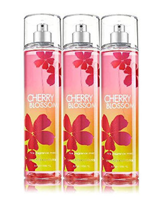 Picture of Lot of 3 Bath & Body Works Cherry Blossom Fine Fragrance Mist 8 Fl Oz Each (Cherry Blossom)
