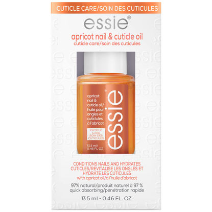 Picture of essie Nail Care, 8-Free Vegan, Apricot Nail and Cuticle Oil, softened and nourished cuticles, 0.46 fl oz