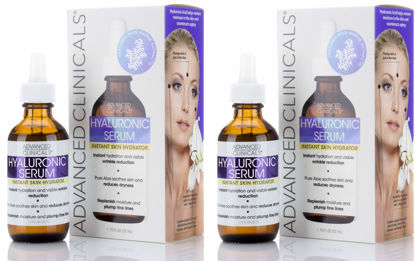 Picture of Advanced Clinicals Hyaluronic Acid Face Serum Skin Care Facial Moisturizer To Restore Skin, Anti Aging Face Serum For Wrinkles, Dark Spots, Fine Lines, & Dry Skin, 1.75 Fl Oz (Pack Of 2)