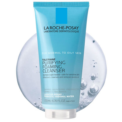 Picture of La Roche-Posay Toleriane Purifying Foaming Facial Cleanser, Face Wash for Oily Skin and Normal Skin with Niacinamide, Won’t Dry Out Skin, Soap Free, Fragrance Free