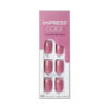 Picture of KISS imPRESS Color Press-On Nails, Gel Nail Kit, PureFit Technology, Short Length, “Petal Pink”, Polish-Free Solid Color Manicure, Includes Prep Pad, Mini Nail File, Cuticle Stick, and 30 Fake Nails