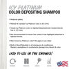 Picture of No Fade Fresh Icy Silver Platinum Hair Color Depositing Shampoo with BondHeal Bond Rebuilder - Toner to Remove Yellow on Blondes, Silvers & Gray Hair - Sulfate, Paraben, and Ammonia Free 6.4 oz