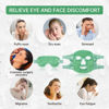 Picture of ZNÖCUETÖD Cooling Ice Face Eye Mask for Reducing Puffiness, Bags Under Eyes,Sinus,Redness,Pain Relief,Dark Circles, Migraine,Hot/Cold Pack with Soft Plush Backing(Green(1* Eye Mask+1*Face Mask))