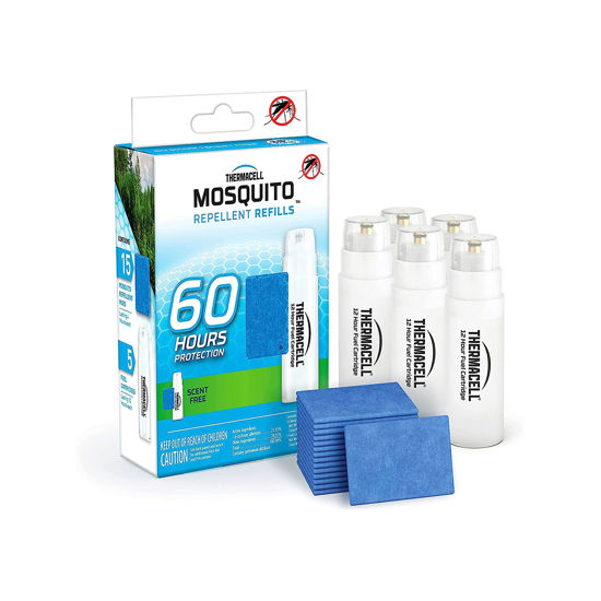 Picture of Thermacell Mosquito Repellent Refills; Compatible with Any Fuel-Powered Thermacell Repeller; Highly Effective, Long Lasting, No Spray, No Scent, No Mess; 15 Foot Zone of Mosquito Protection