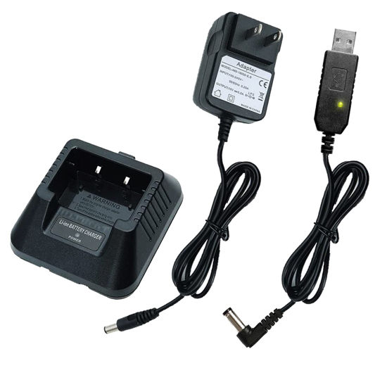 Picture of UV-5R BF-F8H Charger More USB Cable Charger with Indicator Light for Two Way Radio UV-5R Series DM-5R by Tenway
