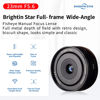Picture of Brightin Star 23mm F5.6 Full Frame Pancake Street Human Photography Manual Focus Mirrorless Camera Lens, Fit for Sony ZV-E10, A7IV, A6400, A7II, A7SIII, A7III, A7C, A6600, A6100, A7RIV, A6000, A7RIII