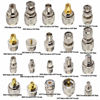 Picture of onelinkmore 20 Type Set UHF PL259 SO239 Mini UHF Adapter Kits UHF to SMA/BNC/MCX/FME/F/TNC/Mini UHF RF Coaxial Adapter Male Female Coax UHF VHF HF Radios Adapter Connector Kit …