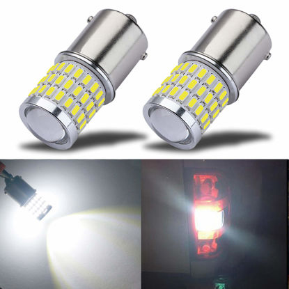 Picture of iBrightstar Newest 9-30V Super Bright Low Power 1156 1141 1003 BA15S LED Bulbs with Projector replacement for Back Up Reverse Lights, Brake Tail Lights and Rv Camper lights, Xenon White