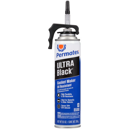 Picture of Permatex 85080 Ultra Black Maximum Oil Resistance RTV Silicone Gasket Maker, Sensor Safe And Non-Corrosive, For High Flex And Oil Resistant Applications 9.5 oz