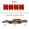 Picture of 4PCS Car Door Handle Sticker, Carbon Fiber Anti-Scratches Car Door Cup Protector, Non-Marking Auto Door Handle Protective Film, Universal for Most Car Handles (Red/4PCS)