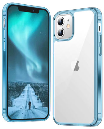 Picture of Temdan for iPhone 12 Case for iPhone 12 Pro Case,[Ultra Slim] [Not Yellowing] Lightweight & Thin, Screen & Camera Protection,Shockproof Protective - Light Blue