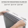 Picture of Jersey Knit Small Pillow Cases 2 Pack - Fit for 12x16, 12x20, 13x18 or 14x20 Sized Travel/Toddler Pillows, Ultra Soft Mini Envelope Microfiber Pillowcases Set of 2, Light Gray