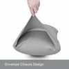 Picture of Jersey Knit Small Pillow Cases 2 Pack - Fit for 12x16, 12x20, 13x18 or 14x20 Sized Travel/Toddler Pillows, Ultra Soft Mini Envelope Microfiber Pillowcases Set of 2, Light Gray