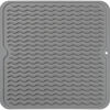 Picture of MicoYang Silicone Dish Drying Mat for Multiple Usage,Easy clean,Eco-friendly,Heat-resistant Silicone Mat for Kitchen Counter or Sink,Refrigerator or Drawer liner Grey M 12 inches x 12 inches