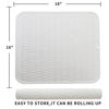 Picture of MicoYang Silicone Dish Drying Mat for Multiple Usage,Easy clean,Eco-friendly,Heat-resistant Silicone Mat for Kitchen Counter or Sink,Refrigerator or Drawer Liner White XL 18 inches x 16 inches