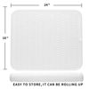 Picture of MicoYang Silicone Dish Drying Mat for Multiple Usage,Easy clean,Eco-friendly,Heat-resistant Silicone Mat for Kitchen Counter or Sink,Refrigerator or Drawer Liner Translucent XXL 24 inches x 18 inches