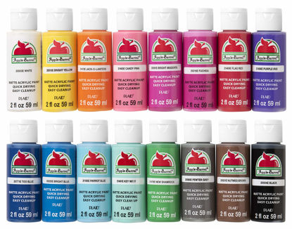 Picture of Apple Barrel Acrylic Paint Set (2-Ounce), Best Colors Count, 32 Fl Oz (Pack of 16)
