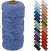Picture of NOANTA Ocean Macrame Cord 3mm x 109yards, Colored Macrame Rope, Cotton Rope Macrame Yarn, Colorful Cotton Craft Cord for Wall Hanging, Plant Hangers, Crafts, Knitting