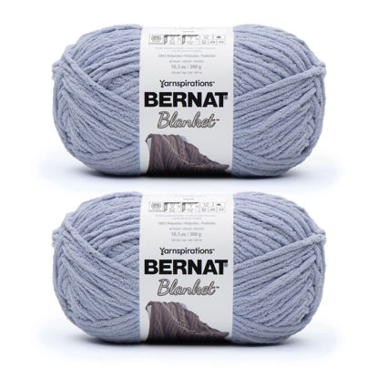 Picture of Bernat Baby Blanket 300g Cornflower Yarn - 2 Pack of 300g/10.5oz - Polyester - 6 Super Bulky - Knitting/Crochet