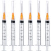 Picture of 25Pack 3ml Plastic Syringe with 25ga, Individually Sealed Syringe for Scientific Labs, Ink Filling, Oil or Glue Applicator