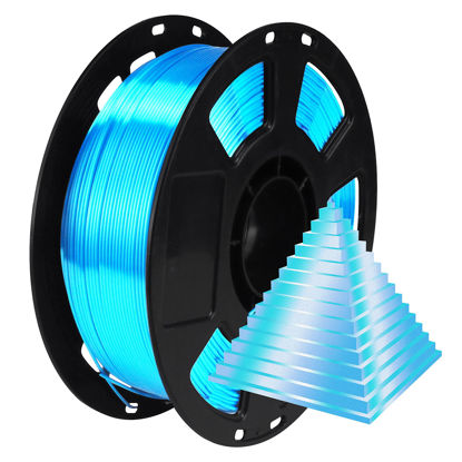 Picture of BBLIFE Silk Acid Blue PLA Peacock Blue Pearlescent Shining 3D Printing Material, 1kg 2.2lbs 1.75mm 3D Plastic Material, Widely Support for FDM 3D Printer, Easy to Print
