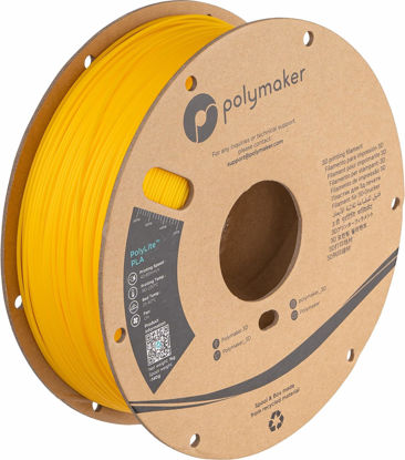 Picture of Polymaker PLA Filament 1.75mm, Yellow PLA 3D Printer Filament 1.75 1kg - PolyLite 1.75 PLA Filament Yellow 3D Printing Filament, Dimensional Accuracy +/- 0.03mm, Compatible with Most 3D Printers