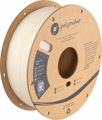 Picture of Polymaker PLA Filament 1.75mm, Natural PLA 3D Printer Filament 1.75 1kg - PolyLite 1.75 PLA Filament Natural 3D Printing Filament, Dimensional Accuracy +/- 0.03mm, Compatible with Most 3D Printers