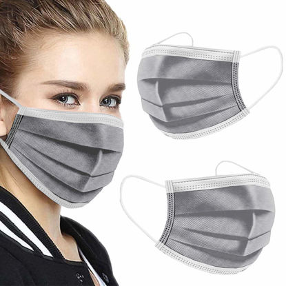 Picture of 100PCS Grey 3 ply Disposable Face Masks
