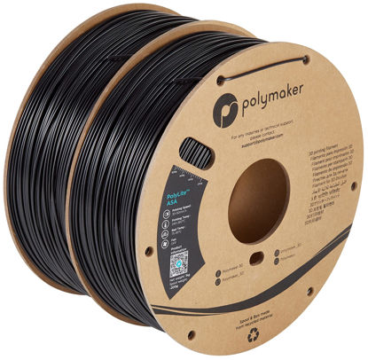 Picture of Polymaker ASA Filament 1.75mm Bundle 2x1kg, Heat Resistant Weather Resistant ASA Filament Bundle Cardboard Spool - PolyLite ASA 3D Printer Filament ASA 1.75, Perfect for Printing Outdoor Parts