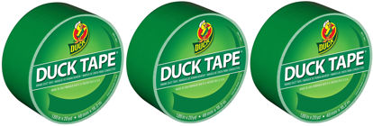 Picture of Duck Brand 1304968 Color Duct Tape, Green, 1.88 Inches x 20 Yards Each Roll, 3 Rolls