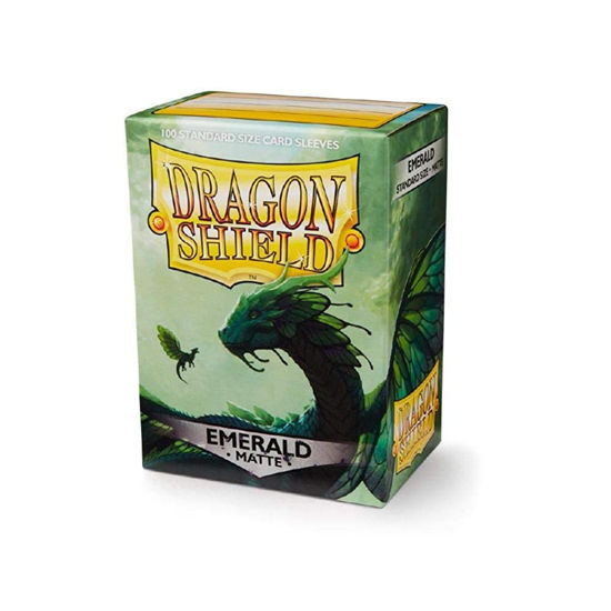 Picture of Dragon Shield Matte Emerald Standard Size 100 ct Card Sleeves Individual Pack