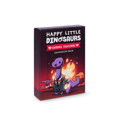 Picture of Unstable Games - Happy Little Dinosaurs: Dating Disasters Expansion Pack - Cute Card Game for kids, teens, & adults - Dodge life’s disasters! - 2-4 players, Ages 8+ - Great for game night