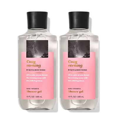 Picture of Bath & Body Works Cozy Evening Shower Gel Gift Sets 10 Oz 2 Pack (Cozy Evening)