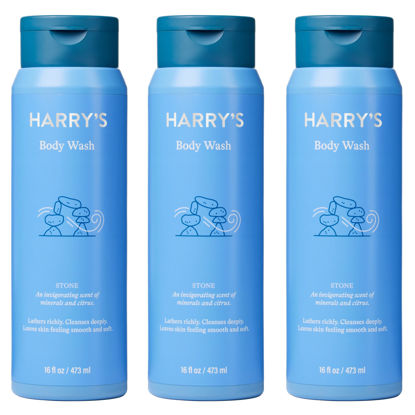 Picture of Harry's Men's Body Wash Shower Gel - Stone, 16 Fl Oz (Pack of 3)